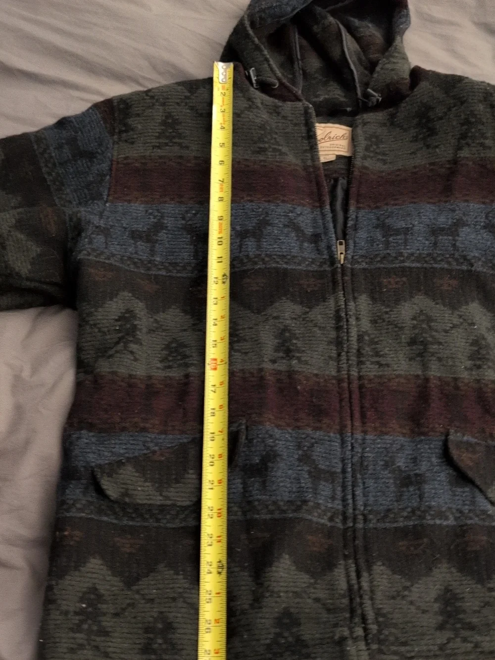 Woolrich Blue Red Green and Black AztecWomen's XL Jacket - Picture 4 of 16